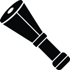 flashlight with beam light icon vector illustration