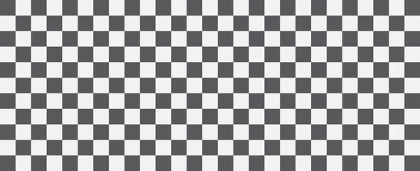 Fototapeta premium Black and white checkered pattern, Checkerboard seamless pattern. vector