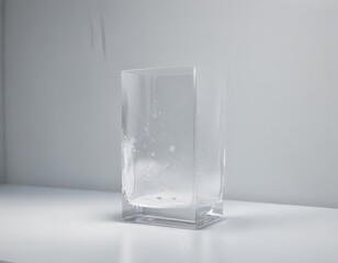 Frosted glass effect, faint shadows, pristine white,  soft,  glass