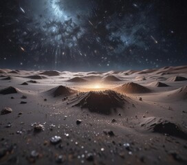 Infinite diamond dust scattered across a velvet void  Breathtaking cosmic view ,  cosmos,  cosmic,  night