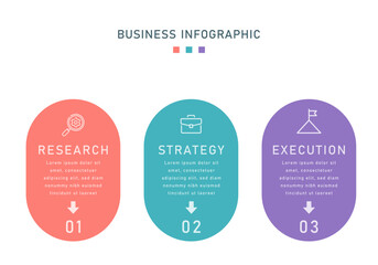 Modern Flat Design Infographic for Business Workflow