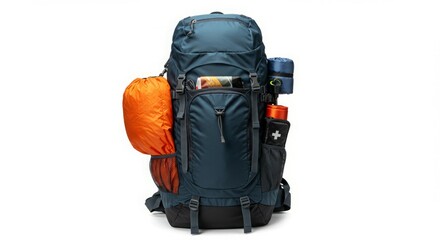 Packed Backpack Ready for Adventure