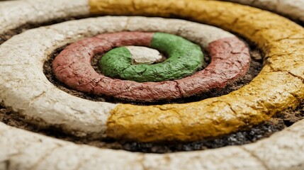 Spiral Earth Art with Colorful Design.