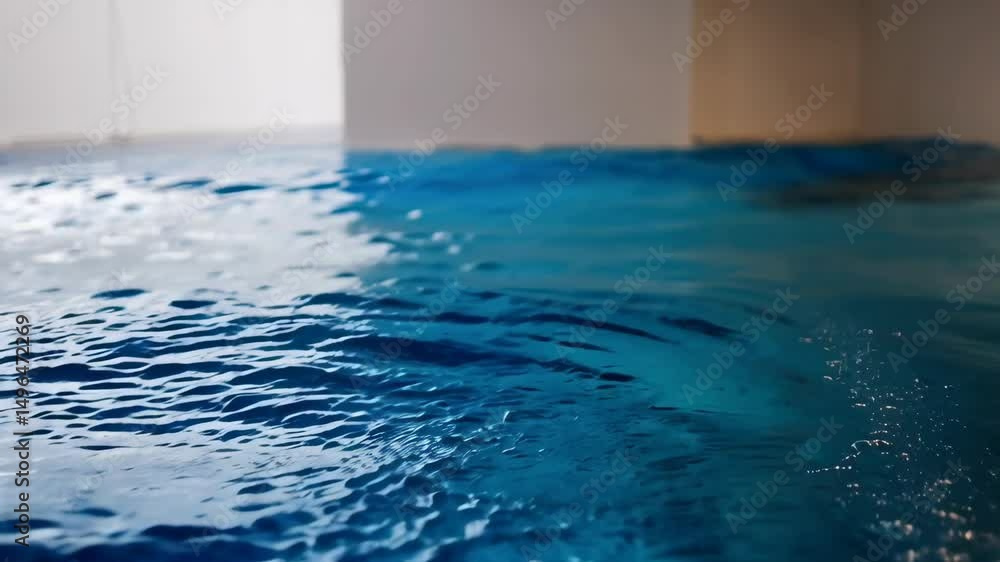 Poster abstract indoor pool with simulated wave motion creates a calming and visually intriguing aquatic en