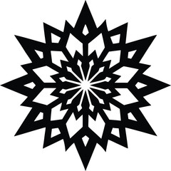 snowflake mandala icon vector illustration