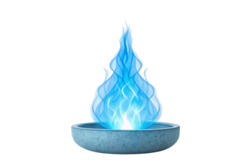 blue burning candle