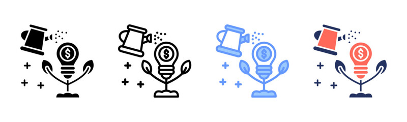 Seed Funding icon sheet multiple style collection