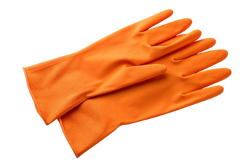 yellow rubber gloves