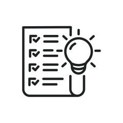 Idea thin line icons. Editable stroke and Perfect pixel on transparent background