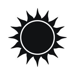 Sun Sticker Vector Silhouette