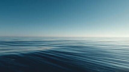 Obraz premium Calm ocean waves seaside nature photography tranquil environment wide-angle view serenity concept