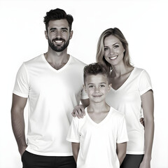 Fototapeta premium Studio Ad Featuring Family Models in Modern Attire