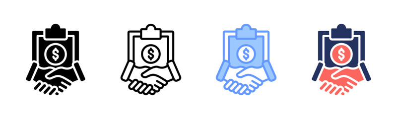 Negotiation icon sheet multiple style collection