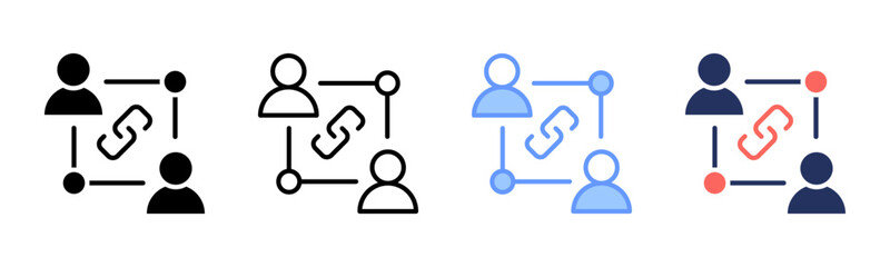 Relationship icon sheet multiple style collection