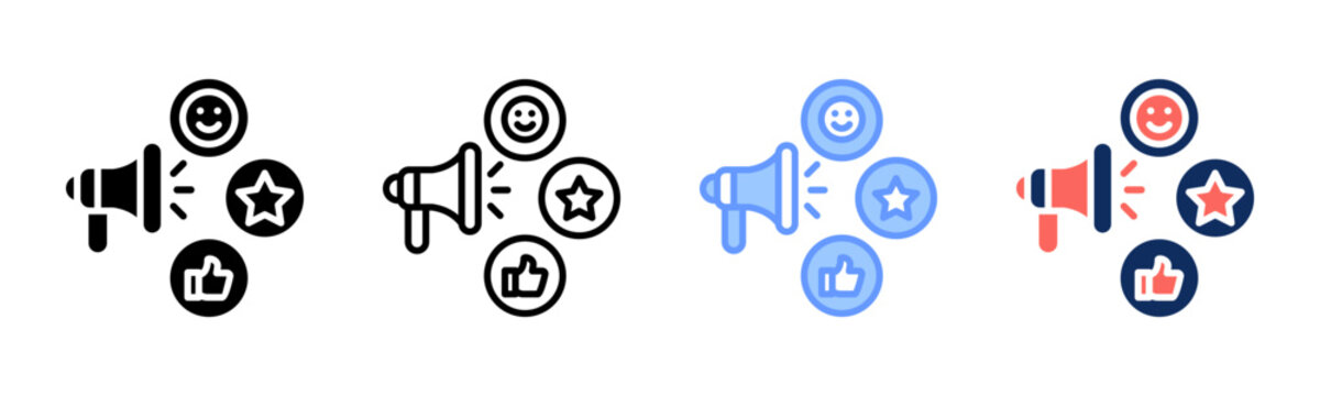 Experiential icon sheet multiple style collection