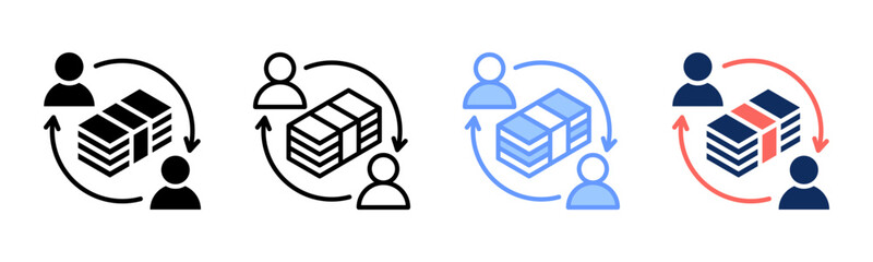 Conversion Rate icon sheet multiple style collection