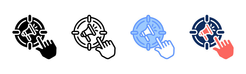 Cta icon sheet multiple style collection