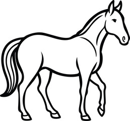 vector illustration of a horse