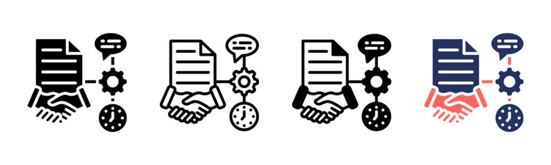 Project Management icon sheet multiple style collection
