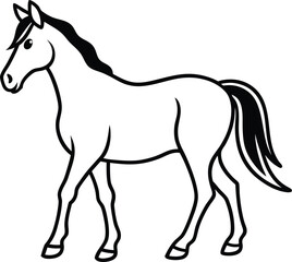vector illustration of a horse