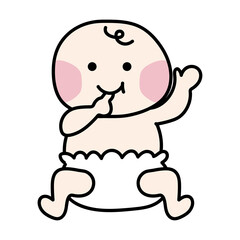 指しゃぶりをする赤ちゃん