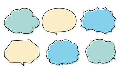 かわいい吹き出しのイラストセット
