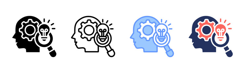 Intelligence icon sheet multiple style collection