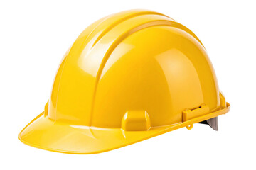 Fototapeta premium yellow helmet isolated on white