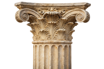 ancient greek column isolated