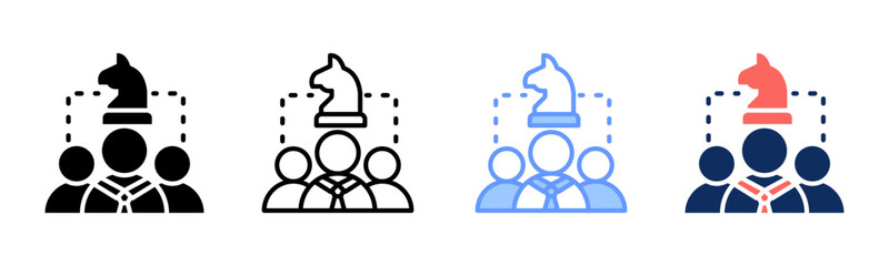 Corporate Strategy icon sheet multiple style collection