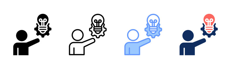 Business Idea icon sheet multiple style collection