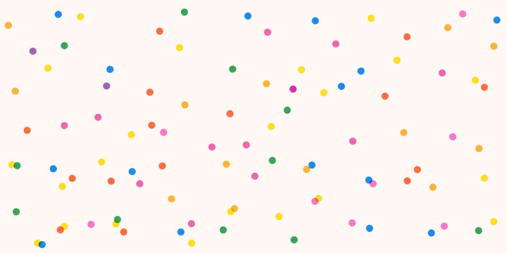 Colorful little rounds confetti seamless pattern with texture and transparent effect. Colorful random dots pattern