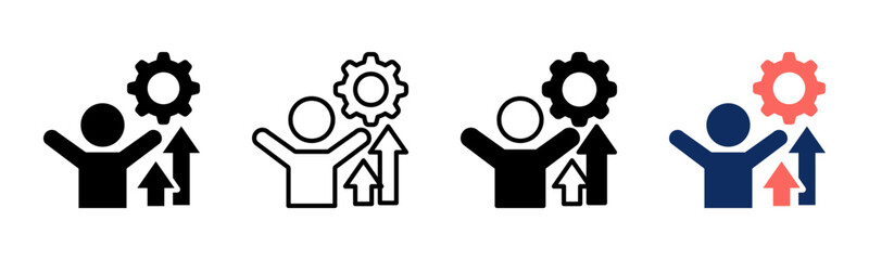 Self Motivation icon sheet multiple style collection