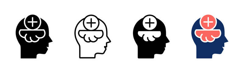 Positive Thinking icon sheet multiple style collection