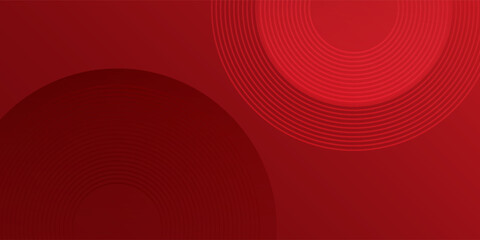 Red modern abstract circle background with dynamic shapes composition design abstract simple art