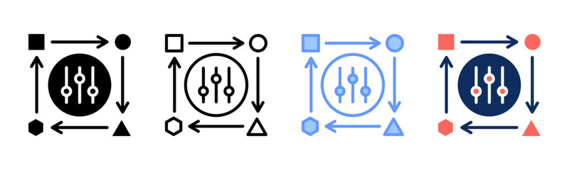 Adaptability icon sheet multiple style collection