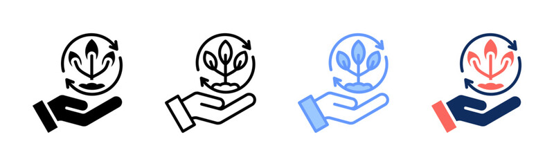 Sustainable icon sheet multiple style collection