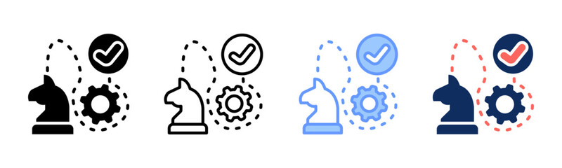 Strategic Roadmap icon sheet multiple style collection