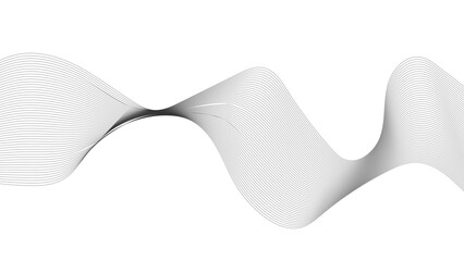 Abstract black lines wave curve motion on white background. Vector Illustration. Abstract gray line with white background.
