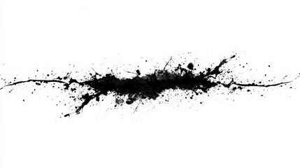 Fototapeta premium Abstract Artistic Black Ink Splash on White Background Design