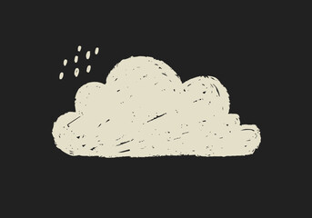 Weather Cloud Doodle: Rainy Day Icon