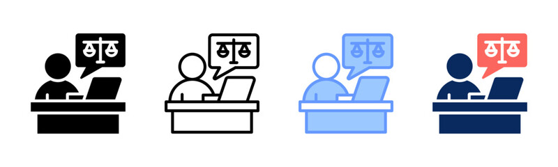 Legal Advice icon sheet multiple style collection