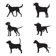 Monochrome Dog Silhouette Art