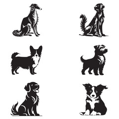Stylized Dog in Black White