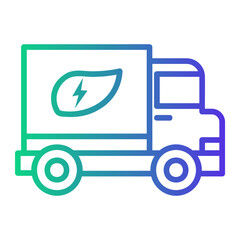 green Line Gradient Icon