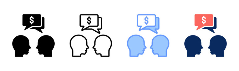 Negotiation icon sheet multiple style collection