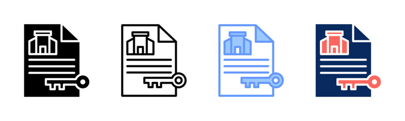 Lease icon sheet multiple style collection