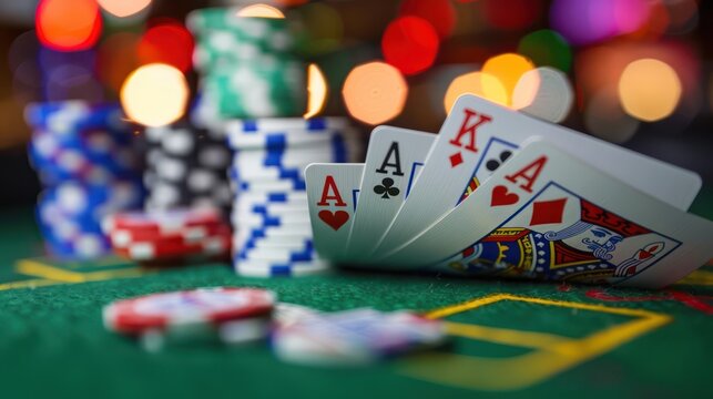 Close-up of a poker hand ranking chart with card combinations.