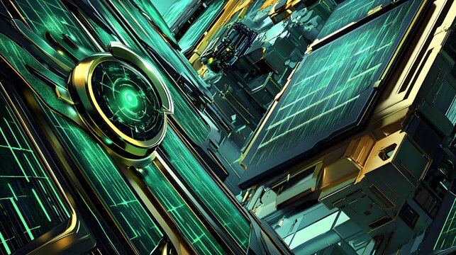 Futuristic technological device intricate design.