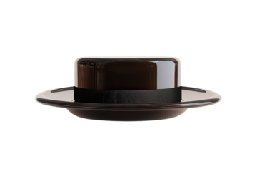 A dapper bowler hat with a dark ribbon exuding vintage charm and classic elegance against a on transparent background